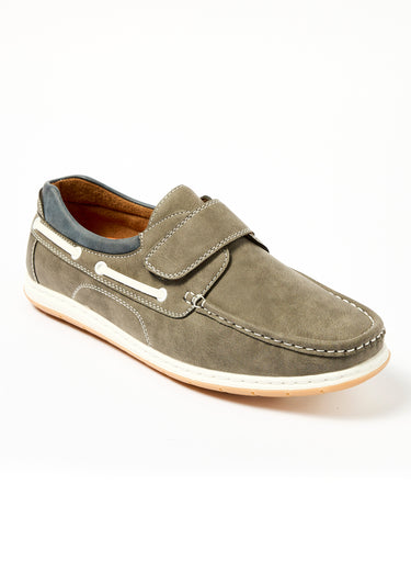 Mocassin bateau homme Gris