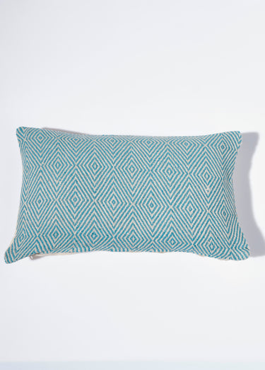 Housse coussin tissée 30x50cm, losanges Losange Bleu