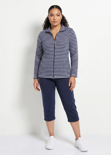 Veste zippée détente col montant Raye Marine