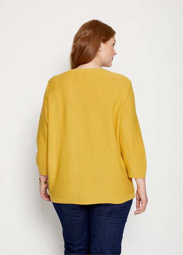 Pull uni fantaisie ajourée Miel