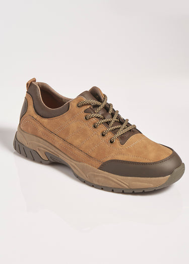 Baskets plein air style sportswear Marron