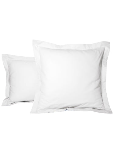 Taie d'oreiller unie percale de coton Blanc