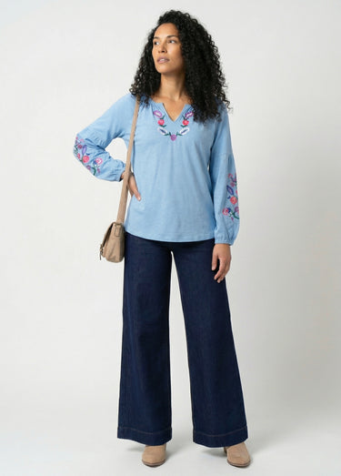 Jean large 5 poches taille haute Brut