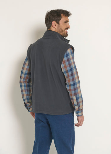 Veste sans manches polaire col montant Bleu