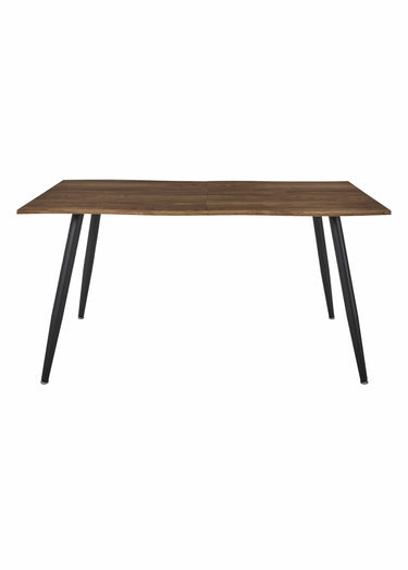 Table extensible avec bords irréguliers Marron/Noir