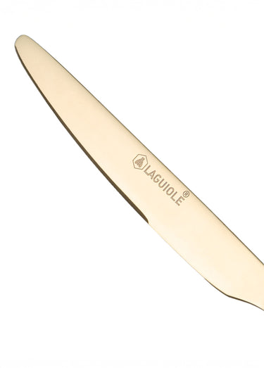 Ménagère 24 pièces inox champagne, Cléa Jaune