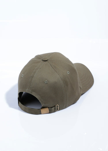 Casquette en twill de coton patch gomme Olive