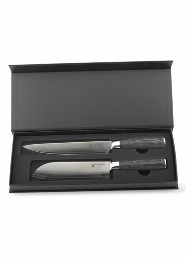 Coffret de 2 couteaux acier Damarus, Lenoir Noir