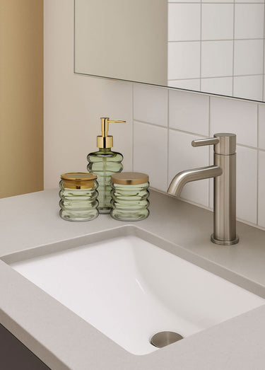 Set de salle de bain 4 pièces en verre Vert