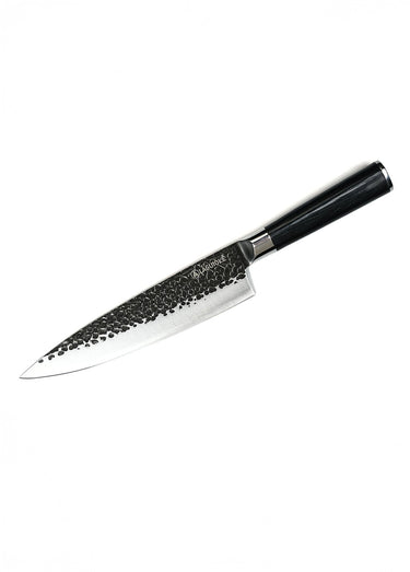 Couteau de chef lame martelée + étui, Sen Noir