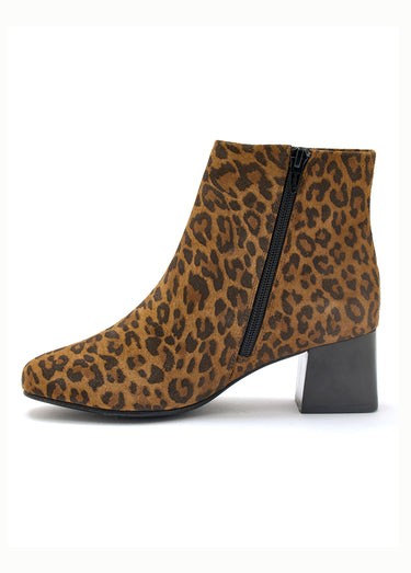 Boots léopard à talon Imprime Leopard