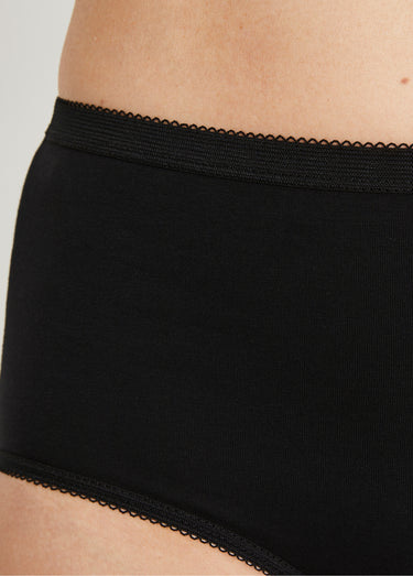 Culotte taille haute bi-extensible - lot de 4 Noir Lot4
