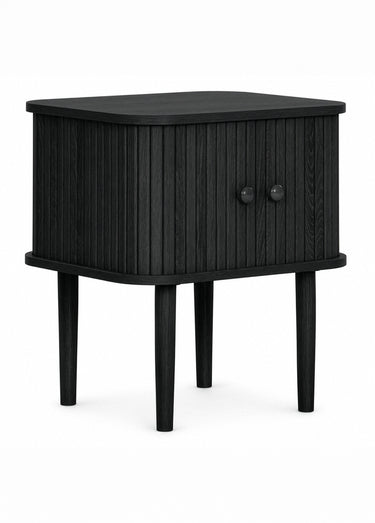 Table d'appoint portes façon volets NIKKO Noir