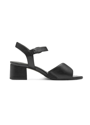 Sandales chic avec bride et talon recouvert Noir