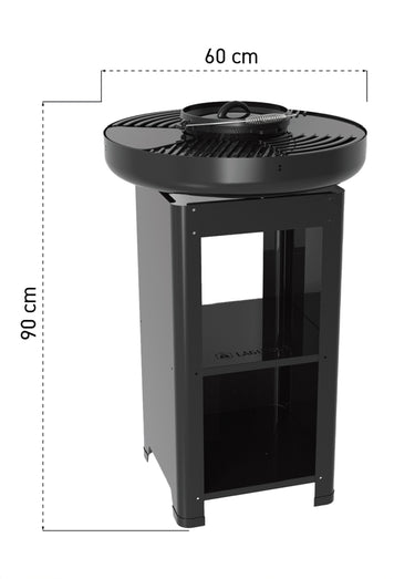 Brasero à bois haut de gamme, design moderne Noir
