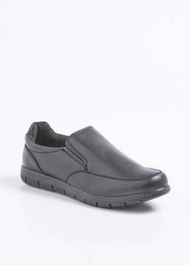 Mocassins élastiqués compensés Noir
