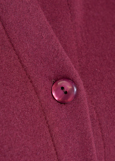 Peignoir boutonné court maille milano Bordeaux