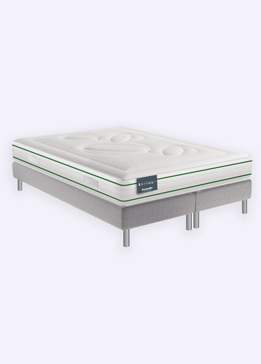 Matelas latex bi face, 7 zones haute résilience, haut. 22cm Blanc