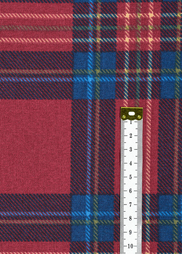 Coupon tissu déco, highlands 2x1,4m Bleu / Rouge