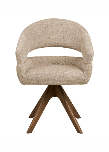 Chaise pivotante en tissu DOVER, 2S Naturel