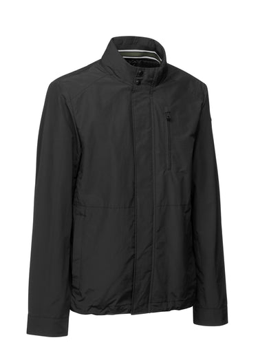 Veste col montant pressionné poche poitrine Noir