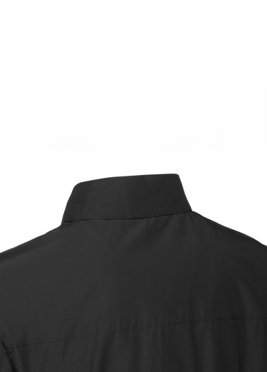 Veste col montant pressionné poche poitrine Noir