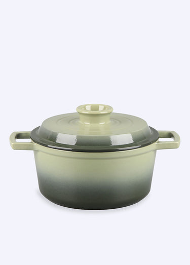 Cocotte fonte ronde 25cm, Masseiron 4O Vert