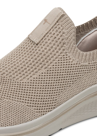 Sneakers sporty à enfiler en maille mesh Taupe