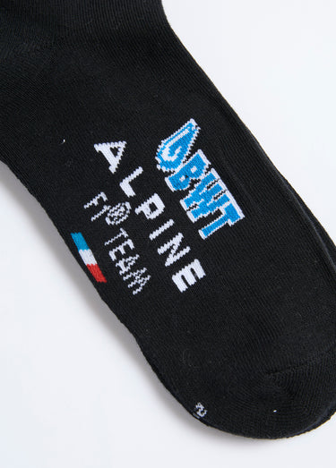 Lot de 2 Chaussettes à côtes Alpine Blanc / Noir