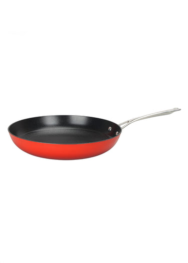 Poêle 28cm fonte tous feux antiadhésive Rouge