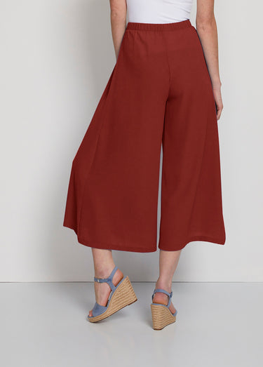 Jupe-culotte taille élastiquée ample Tomette