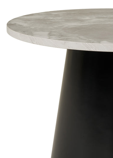 Table basse plateau aspect marbre Gris/Noir