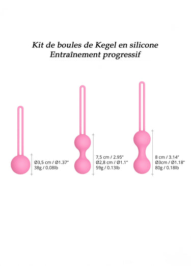 Boules de geisha périnée Per'Fit Kit Rose