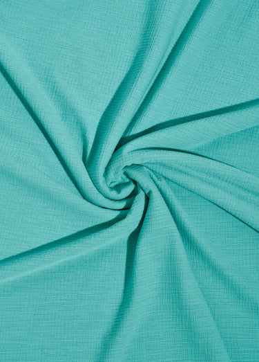 Coupon tissu habillement, jersey ligné1T Aqua