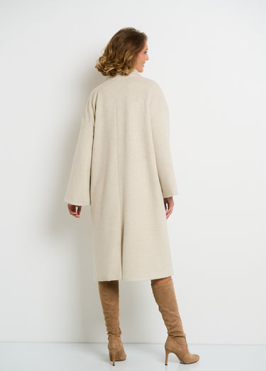 Manteau chaud avec manches évasées Naturel