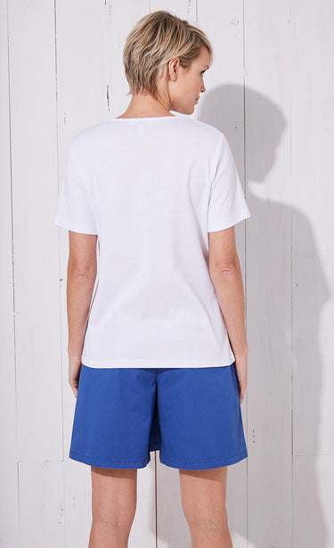 Jupe-short  tissu extensible Bleu