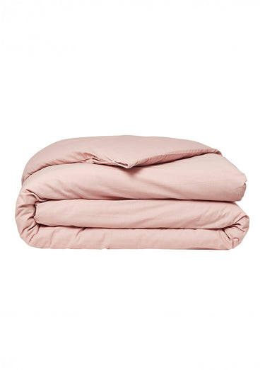 Housse de couette coton uni Rose des sables