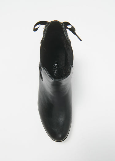 Boots Chelsea talon fantaisie avec nœud Noir