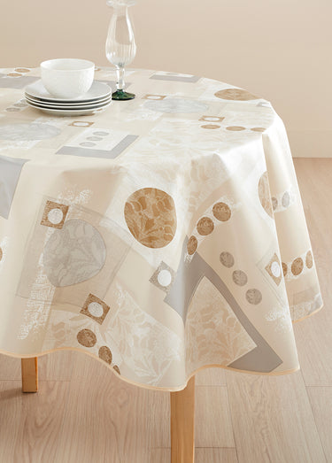 Nappe toile cirée Ecru