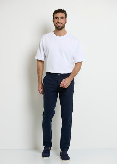Pantalon chino, repassage superflu Marine