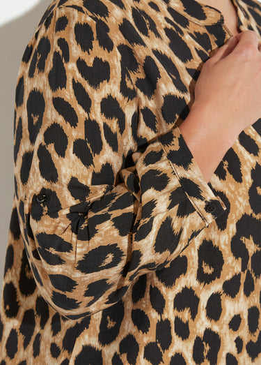 Blouse manches longues motif léopard Leopard