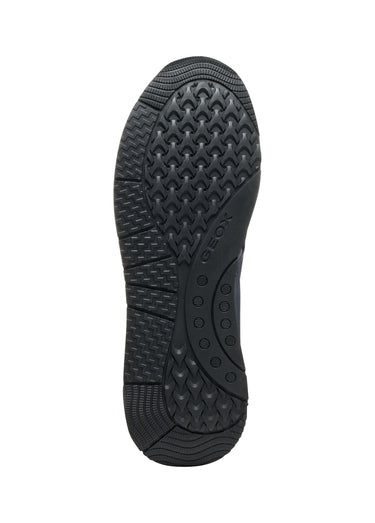 Baskets compensées lacets et zips Bleu Marine