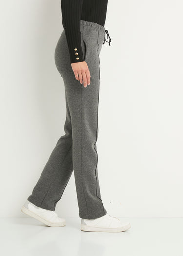 Pantalon détente ceinture élastiquée molleton Gris Anthracite