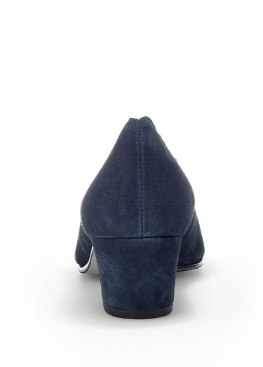 Escarpins cuir nubuck avec bord écailles Marine