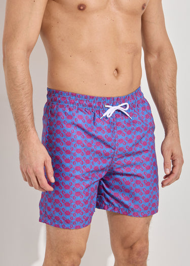 Short de bain imprimé fantaisie crabe Imp Bordeaux