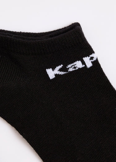 Socquettes basses avec logo Noir