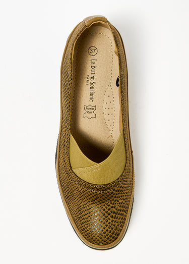Ballerines confort avec talon compensé Taupe