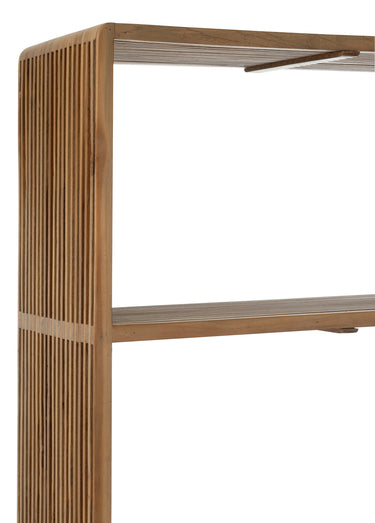 Bibliothèque en teck, design ajouré 2N Naturel