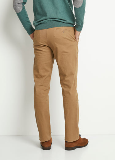 Pantalon chino droit toile Camel