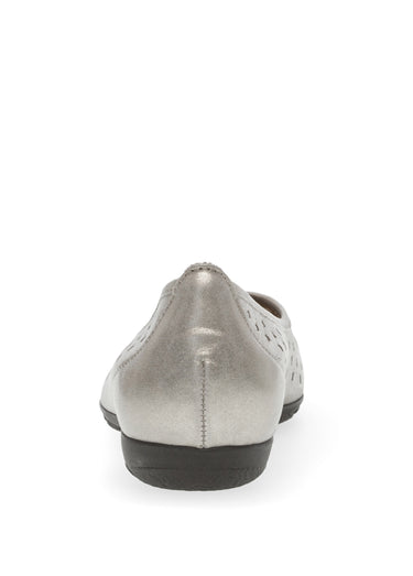 Ballerines cuir ajouré, antidérapantes Bronze